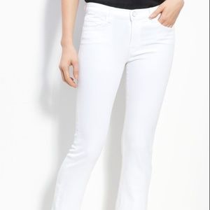 White Bootcut J Brand Jeans (Snow)